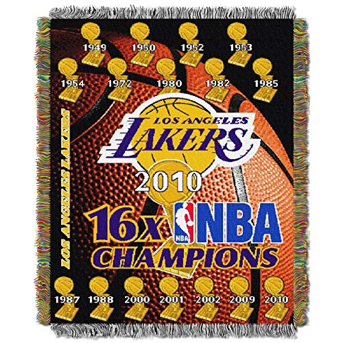 Northwest NBA Los Angeles Lakers Commemorative Woven Tapestry Throw, 48' x 60'