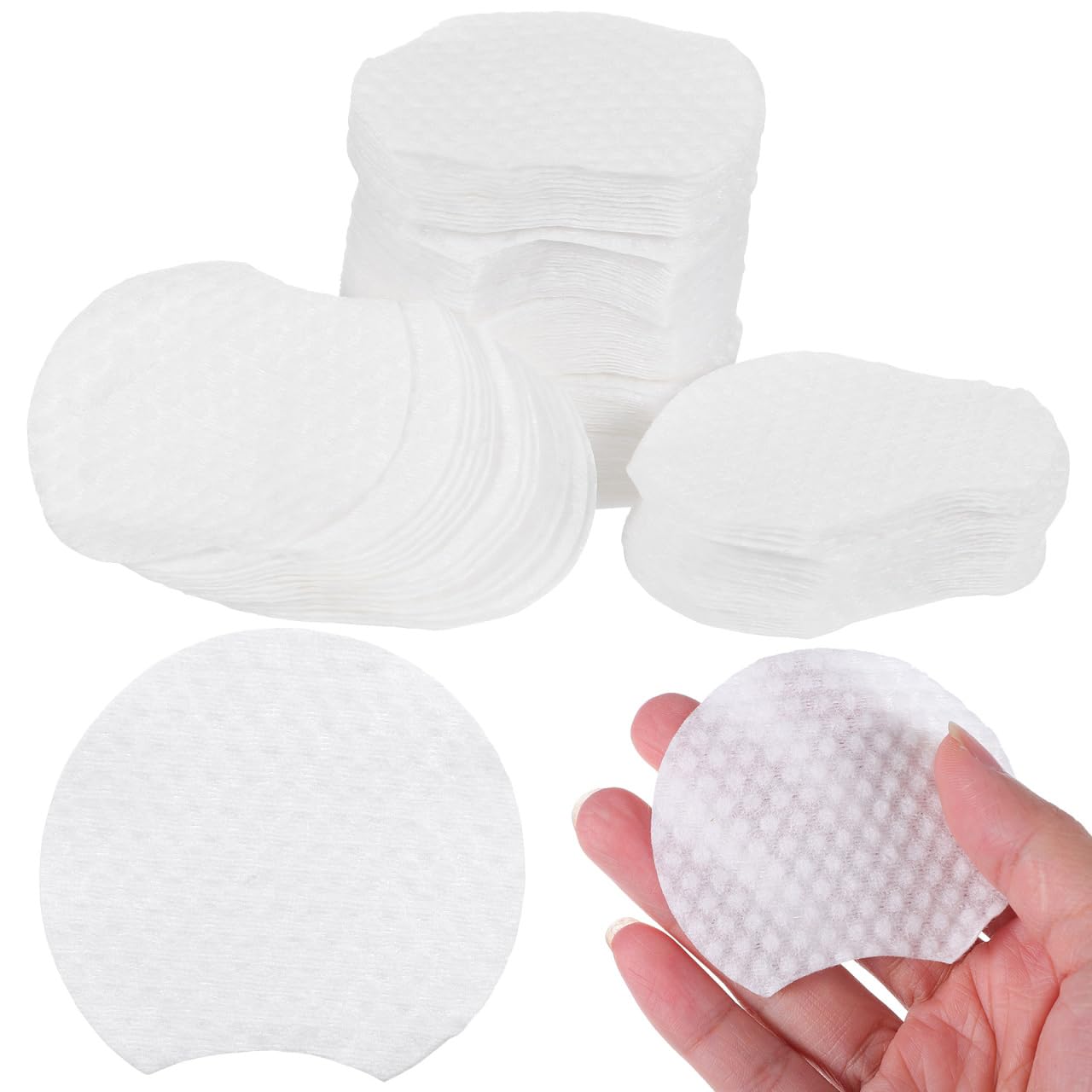 CALLARON 600Pcs Pearl Pattern Makeup Remover Cotton Makeup Removal Pads Face Cleansing Wipes Multi-Use Pads Cosmetic Eye Shadow Cleansing