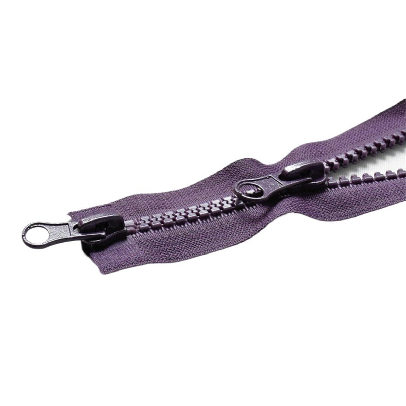 Zippers Sewing, 2-Way Separating Zipper Size 5 Resin Teeth 80cm Multicolor for Sewing(Purple)