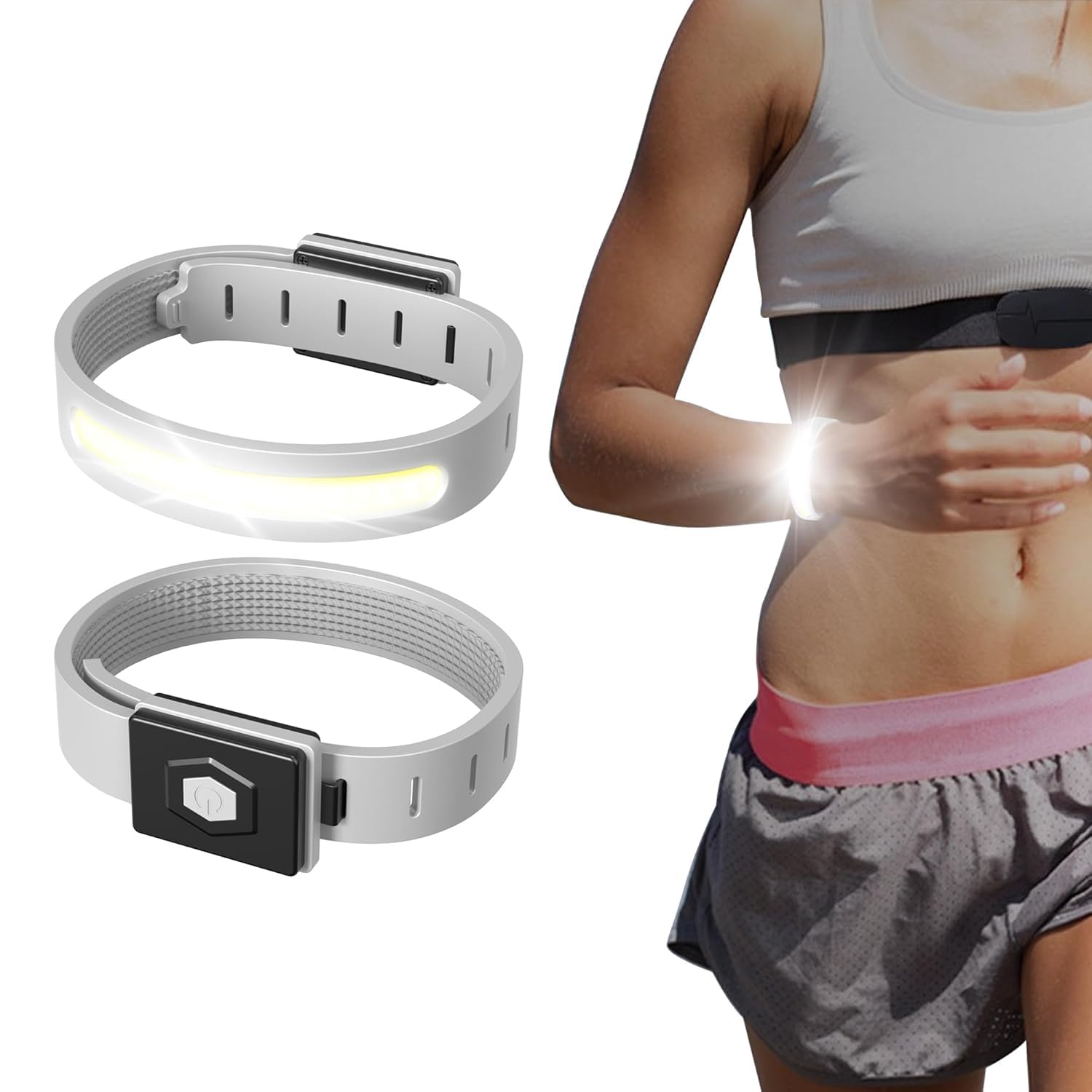 SHIVEXIM LED Night Running Light Body Wearable for Cycling Camping Outdoor Walking Hiking, Safety Lights Gear for Men Women Kids Dogs, Adjustable Rechargeable Light up Bands for Walkers Runners-picture-31