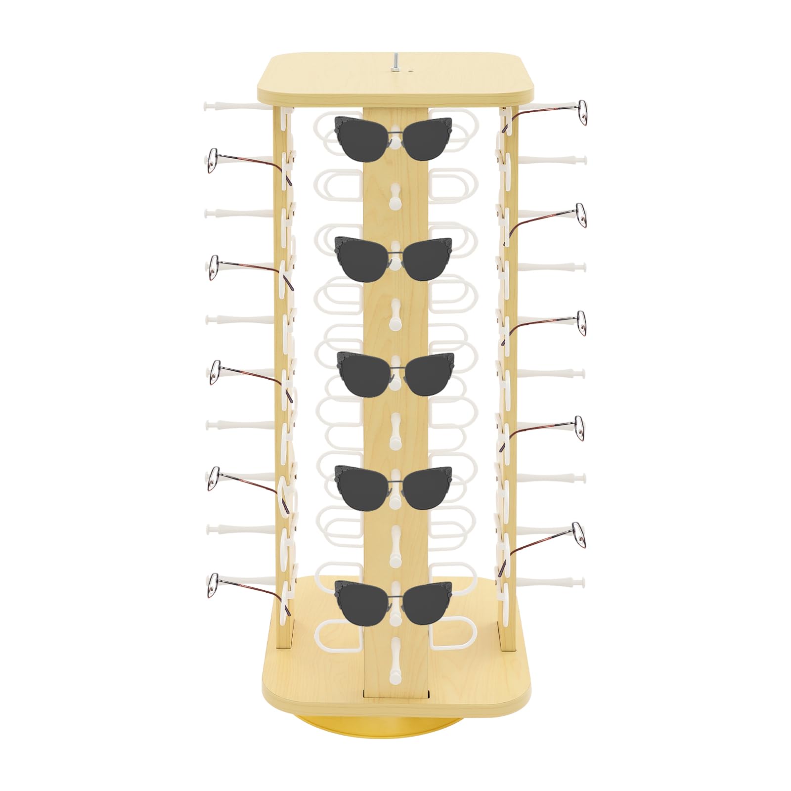 Soporte de exhibición para Gafas de Sol, 50 Pares, Organizador de Gafas de Sol y Gafas con rotación de 360°, Colgador de Gafas para exhibición Comercial en mostrador, 13.8 * 29.1 pul