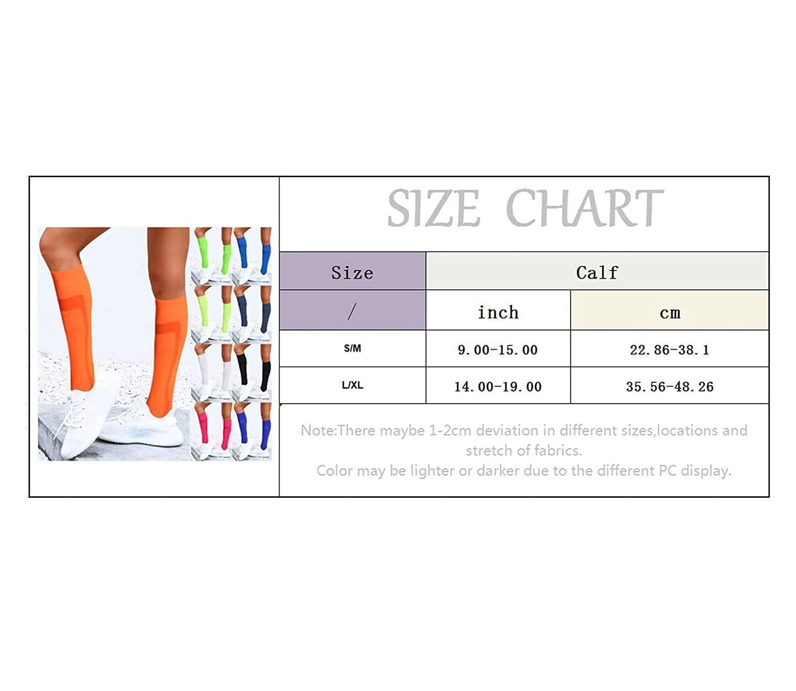 Calcetines Cómodos Calcetín De Compresión Para Mujeres Y Hombres Circulación Mejor Para Correr Suaves Reforzada