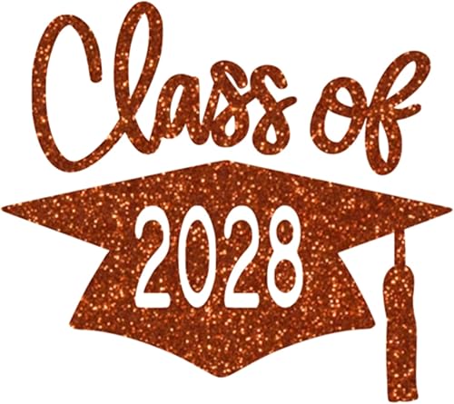 Vista 18 de Class of 2028 Graduation Cap Vinyl Decal, Graduation T Shirt Transfer, DIY Graduate Shirt Patch, Tshirt Sticker, HTV Vinyl Applique, Pick Size Old