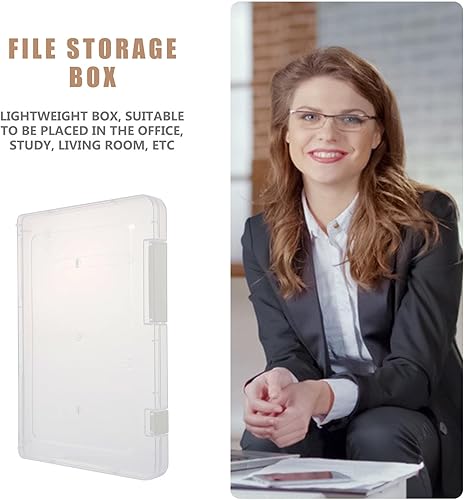 Miniatura 8 de Estuche portátil para proyectos A5, caja de almacenamiento de plástico, letra A5, soporte de papel, documentos, revistas, organizador de papel para