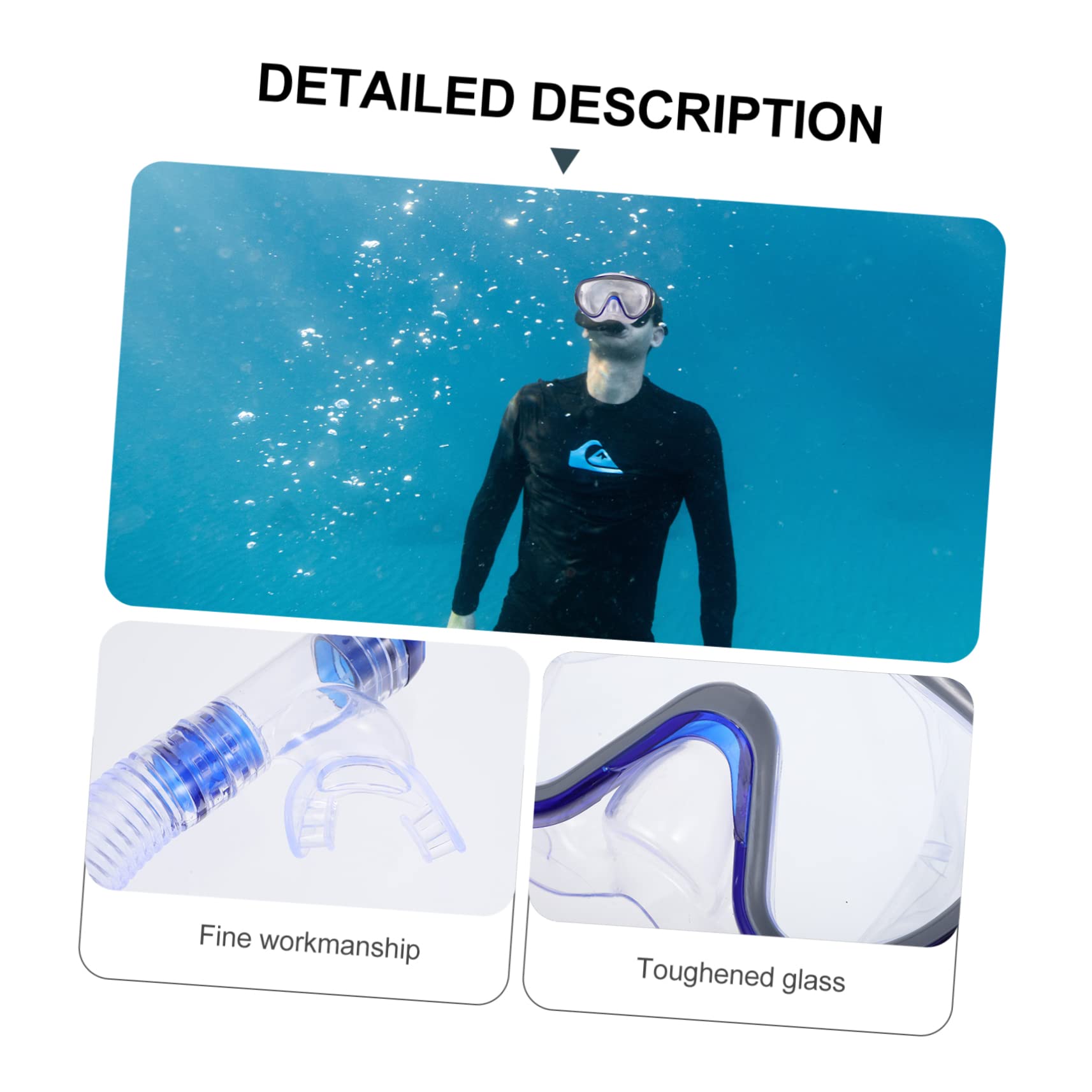 NULYLU Full Snorkel Mask Adult Dry Snorkeling Gear Nose Cover Professional Goggles Set for Snorkeling