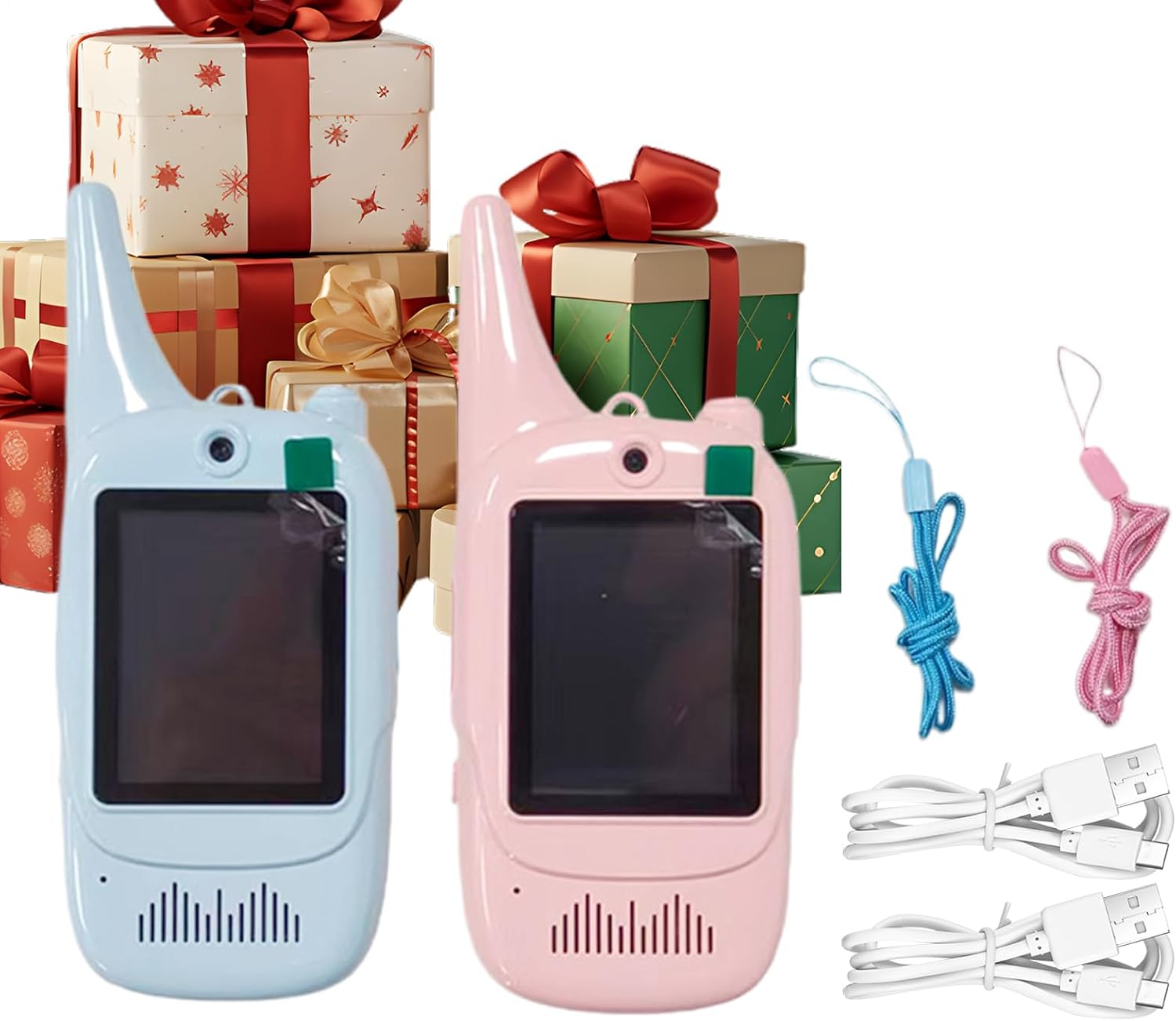 Kids Video Talk Toys, Long Range Portable Two-Way Communication Device for Indoor Outdoor Play, Boys, Girls, Teens, Children, Daughter, Son