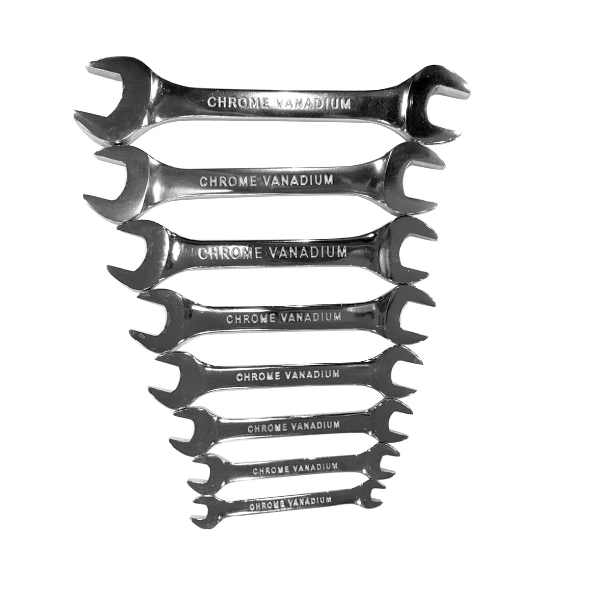 AGRICO TATA Chrome Vanadium Steel Open Jaw Spanner Set/Tool Kit Multipurpose Home Use and Professional Spanners Corrosion Resistant Chrome Plating DOE Jaw Spanners (Silver Set of 8)-picture-11