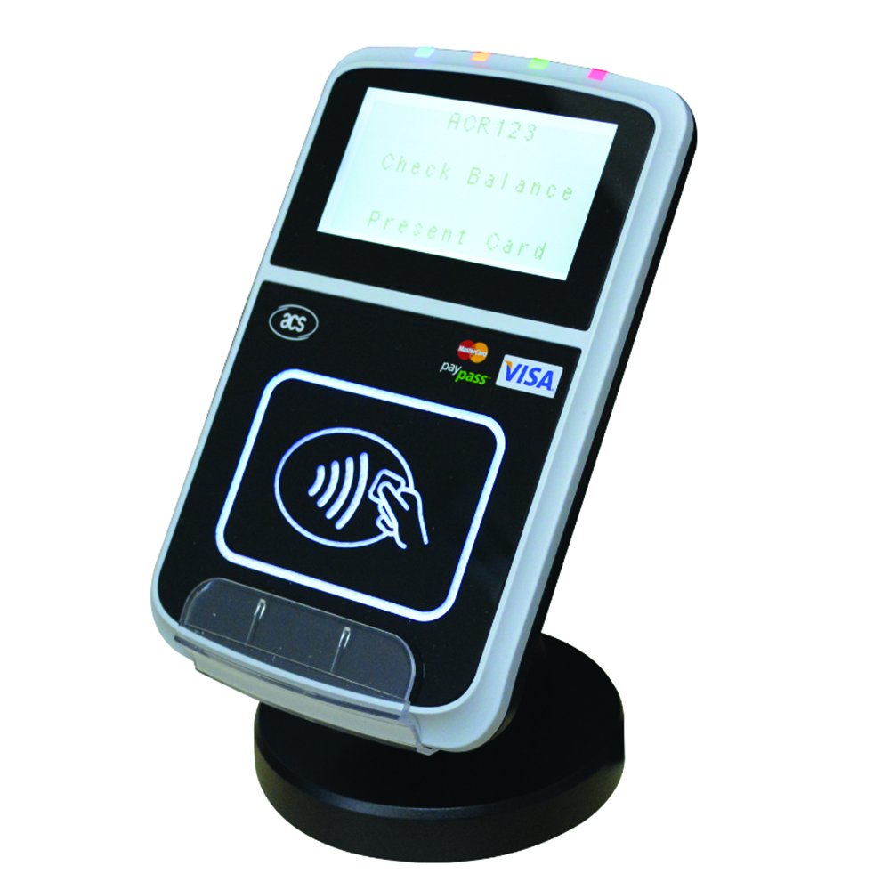 ACR123U Arm Lector sin Contacto Inteligente Procesador CortexTM-M3 de 32bits Ranuras Sam Compatibles con ISO 781616 Caracteres Alfanuméricos x 8 Líneas LCD Gráfico 128 x 64 Píxeles