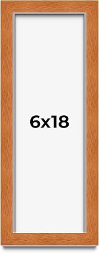 Miniatura 113 de Marco marrón de 18 x 24 pulgadas, marco de madera maciza de nuez de miel, ancho de moldeo de 0.875 pulgadas, profundidad de rabo de 0.875 pulgadas