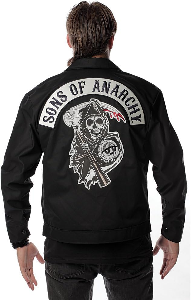 Sons of Anarchy Mechanics Jacket Black - Grim Reaper Logo Patch