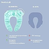 Vista 2 de Jool Baby Asiento de entrenamiento para ir al baño plegable para viajes para niños, se adapta a inodoros redondos y ovalados, ventosas