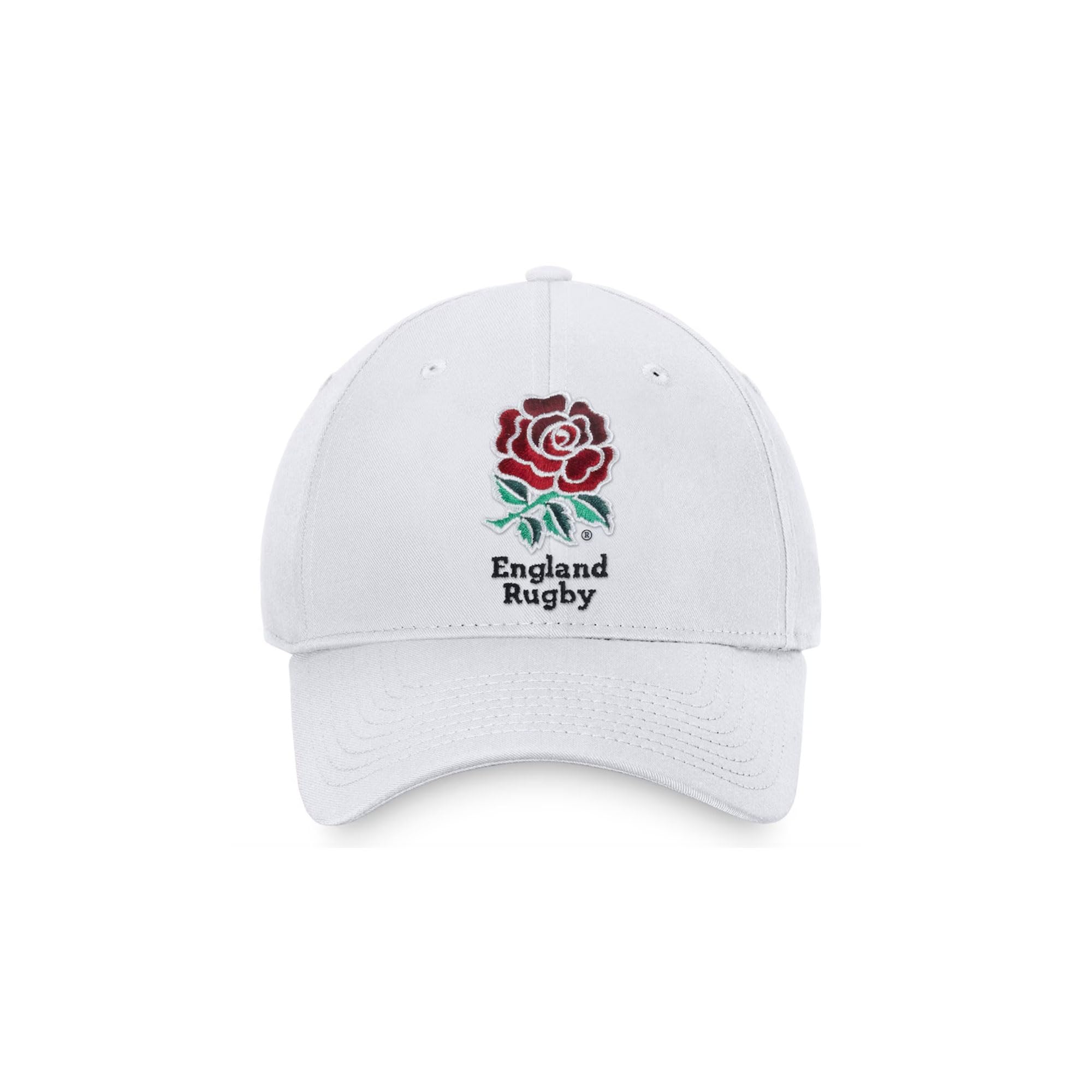 England Rugby Kids Baseball Cap - Official RFU Youth Size Adjustable England Hat (White)