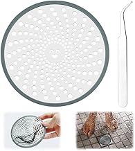 AFASOES Drain de Douche en Acier Inoxydable Douche Drain Attrape-Cheveux Filtre a Cheveux Filtre Vidange Antirouille Anti-colmatage Facile à Nettoyer pour Salle de Bain Cuisine Baignoire - Argent