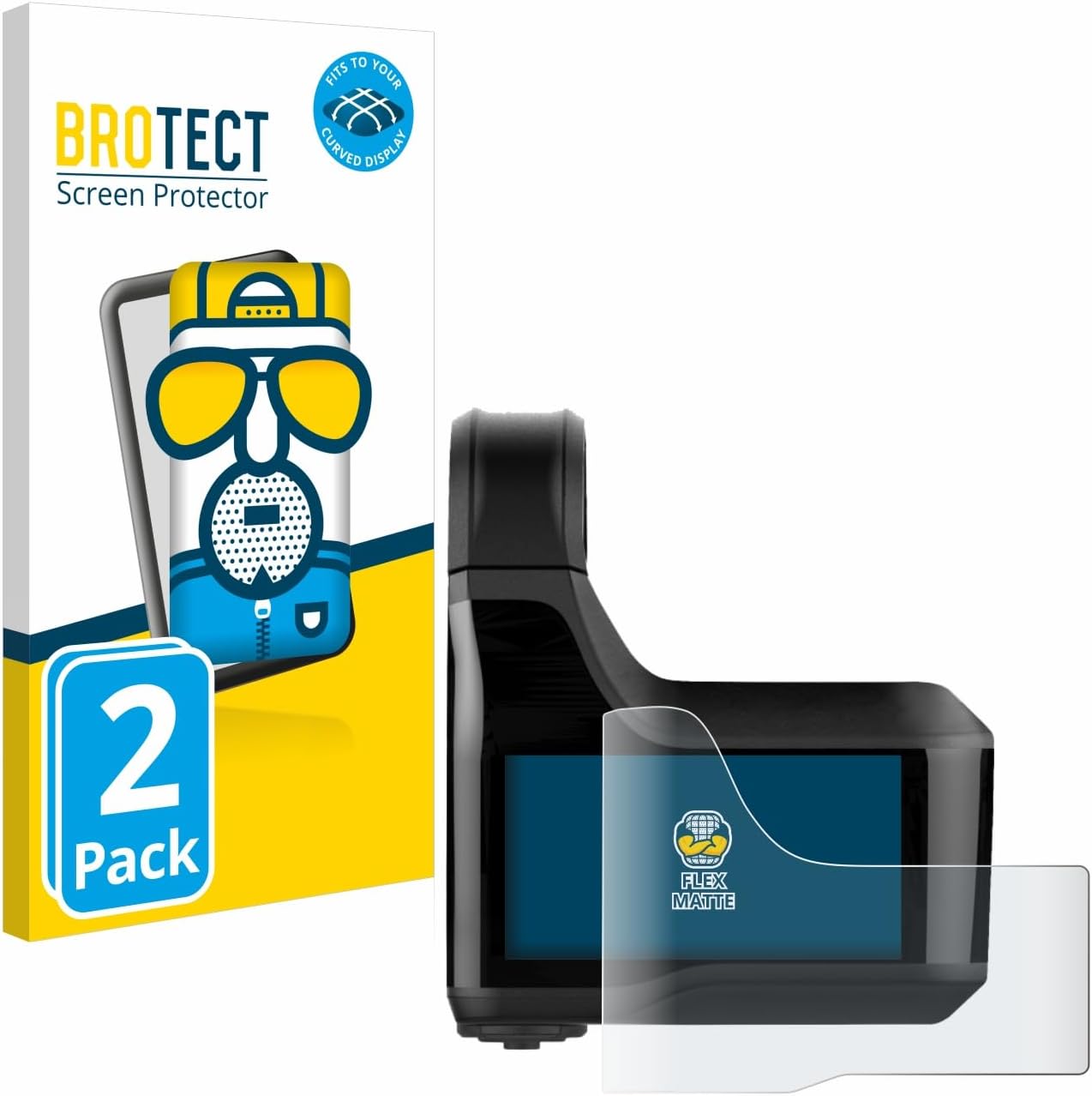 brotect 3D Curved Screen Protector Matte Compatible with Shimano Steps SC-EM800 (2 Pack) - Full Screen Coverage