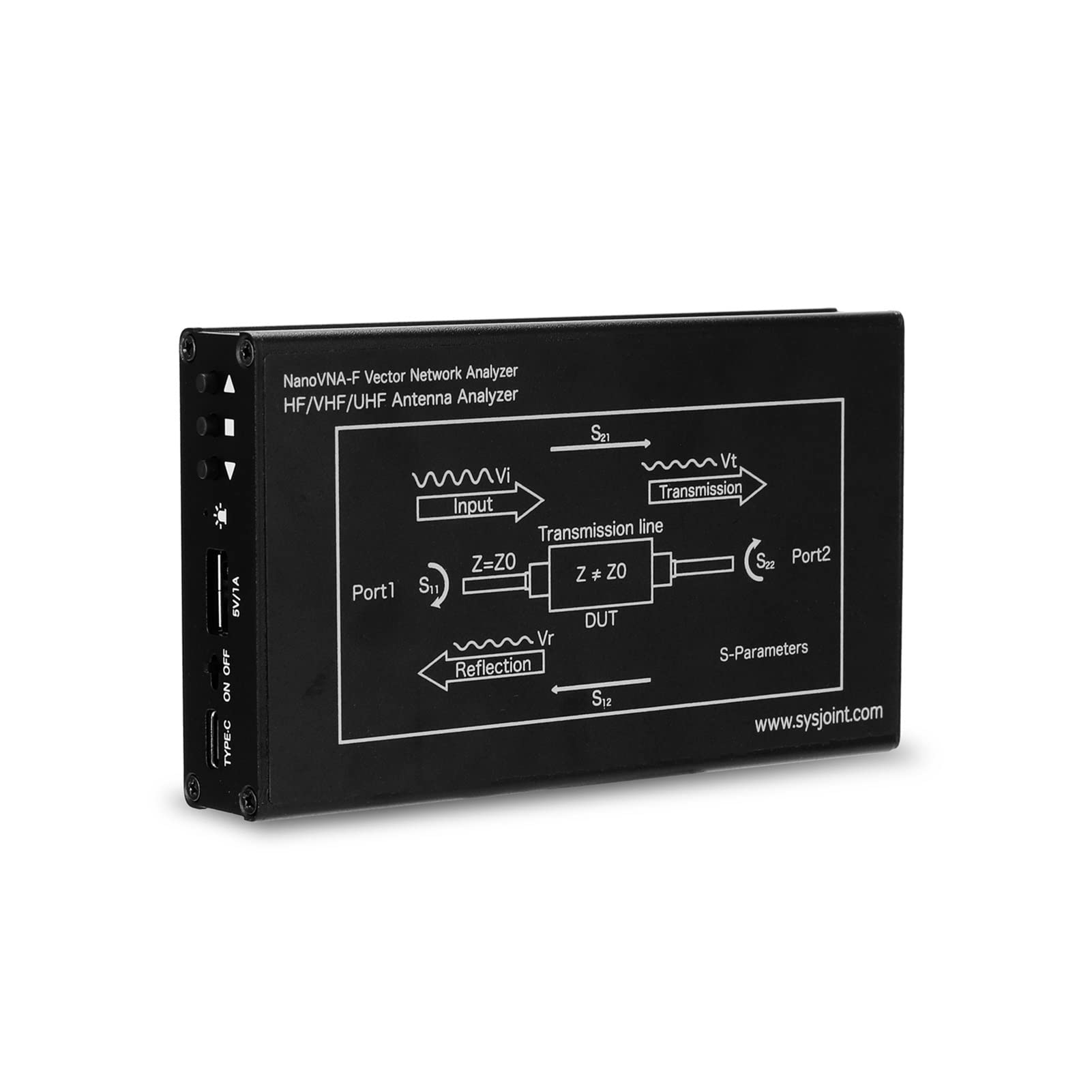 Spektrumanalysator, 4,3 Zoll IPS LCD Screen 3G Vektor -Netzwerkanalysator SAA-2N Nan OVNA-F V2 USB Antennenanalysator Shortwave HF VHF UHF S-A-A-2(2.8 Inch 1950mAh)