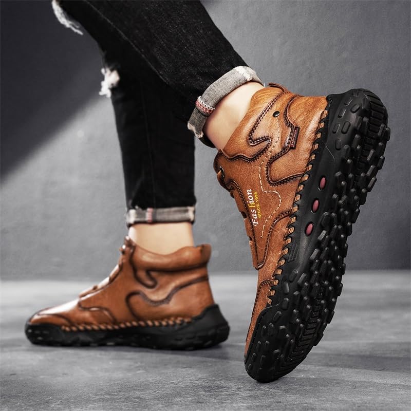 LZDZN Mens Boots Chelsea Shoes High Top Sneakers For Men Shoe Men's Black Brown Yellow Size Casual Man Fashion Sneaker