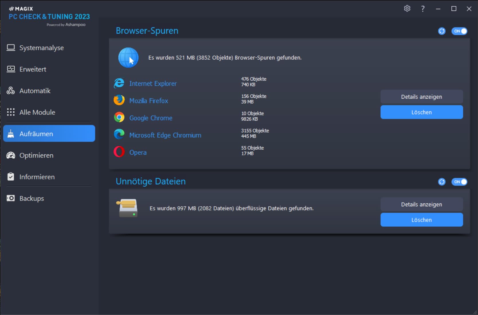 MAGIX PC Check & Tuning 2023 - AUFRÄUMEN. BESCHLEUNIGEN. ABSICHERN. | System Optimierer | PC aufräumen | Optimiert für Windows 10/11 | 2 Aktivierungen - 1-Jahreslizenz-Version