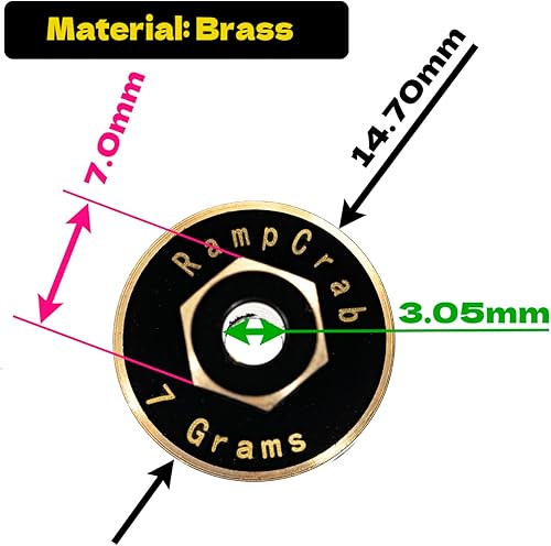 Miniatura 2 de Kit de extensión de cubos de rueda hexagonales + 0.197 in para SCX24 AX24, espaciadores de rueda de cubo hexagonal extendido de latón, piezas de