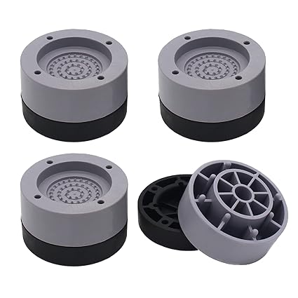 HANIHUA 4 Pack Round Bed Furniture Risers 1 inch Adjustable Bed Lifts Risers for Bed Frame, Sofa, Chair Risers, Home Heavy Duty Table Couch Legs Feet Accessories, 1300 lbs