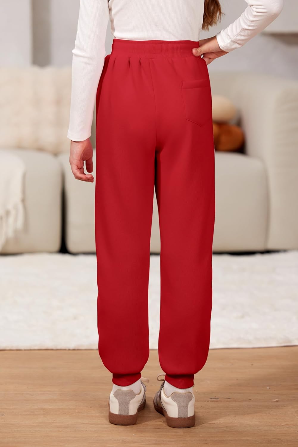 Unisex Kids Winter Active Sherpa-Lined Fleece Sweatpants Warm Athletic Jogger Pants with Pockets 3-14 Years - Image 3