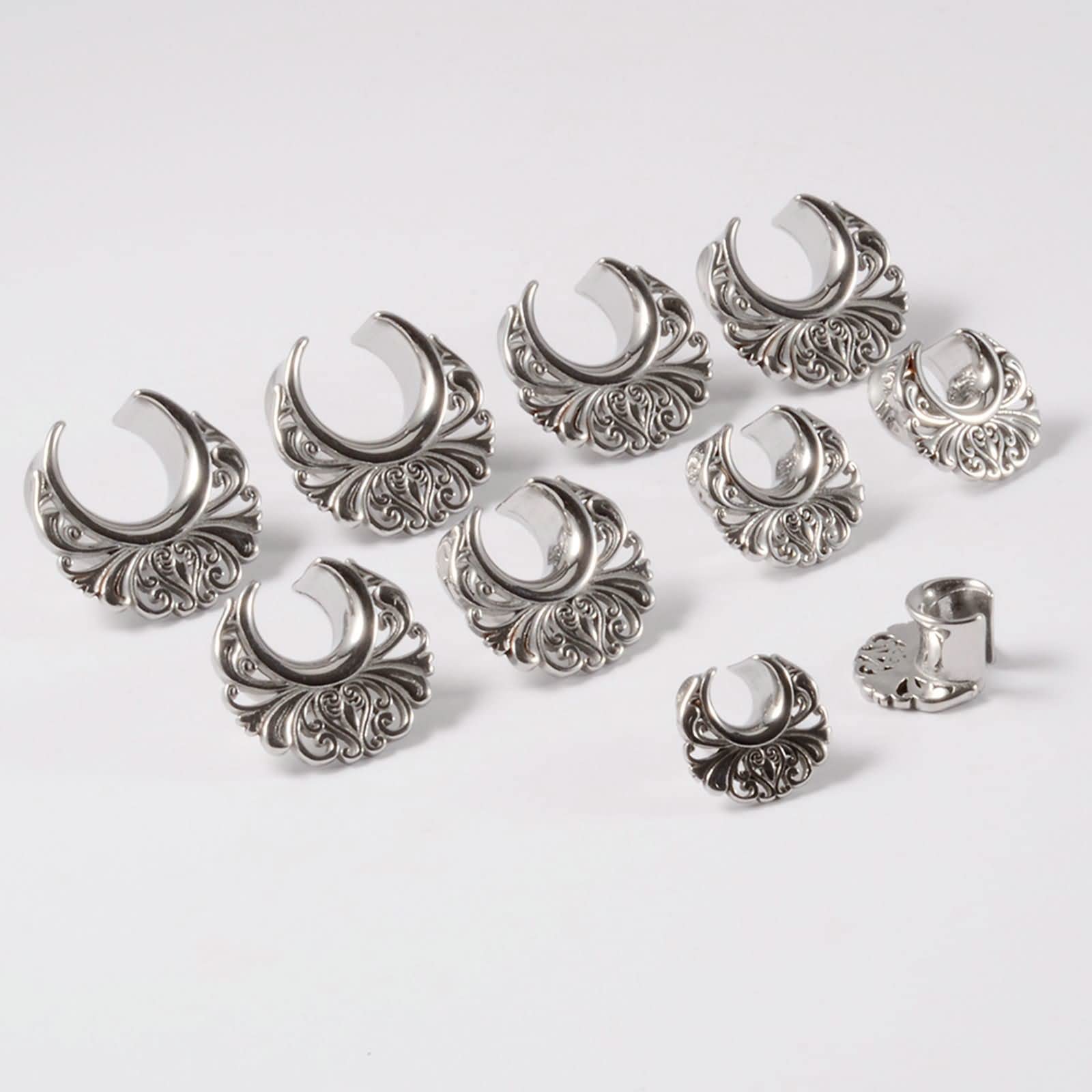 Daesar Ohr Plug Edelstahl, Tunnel 8-16MM Filigran Ohrringe Piercing Ohr Expander Set