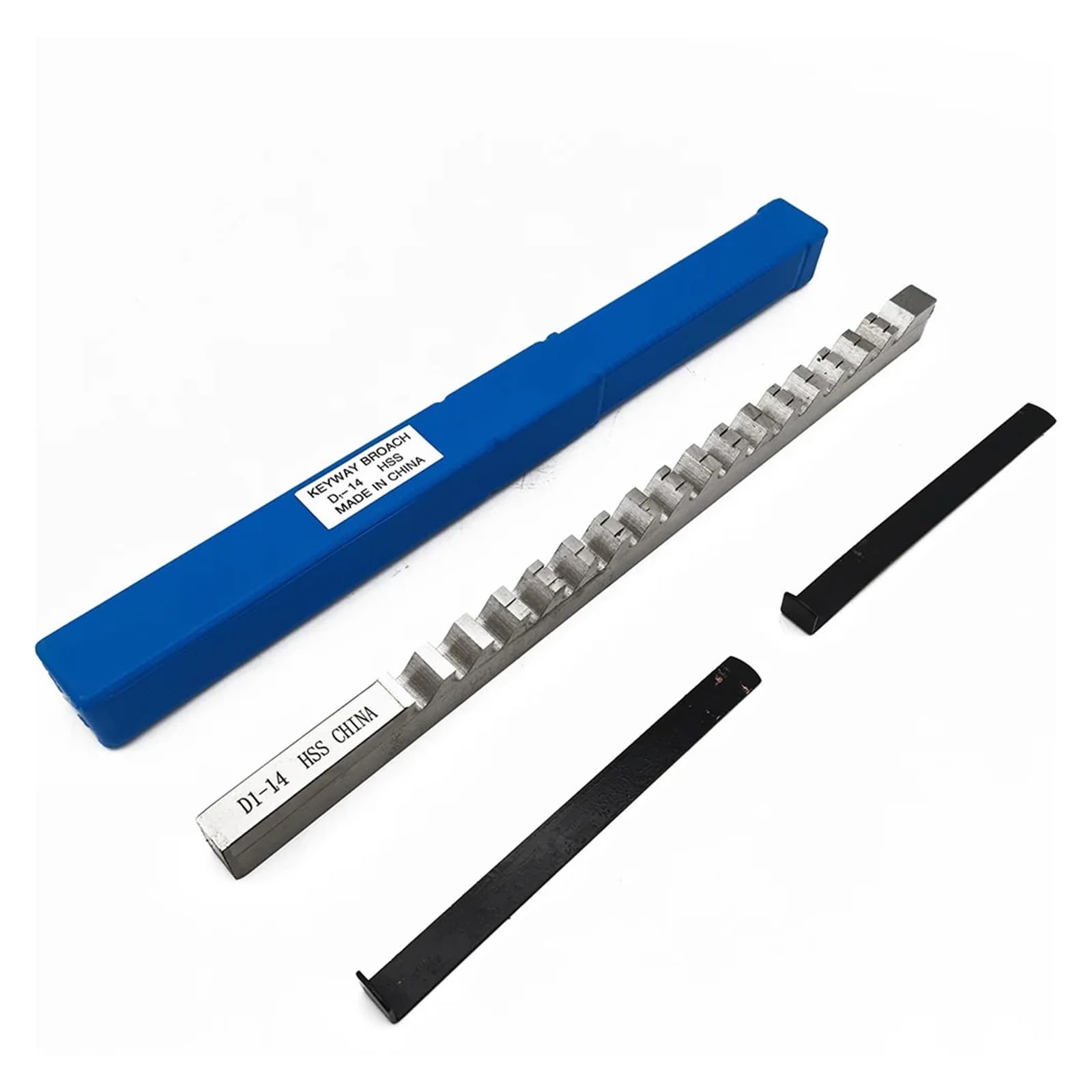 1PC 2/3/4/5/6/8/10/12/14/16/18mm A1/B1/C1/D1/E1 Push Type Keyway Broaches HSS Tools for CNC Machine Tool Multiple Uses(D1 14mm)