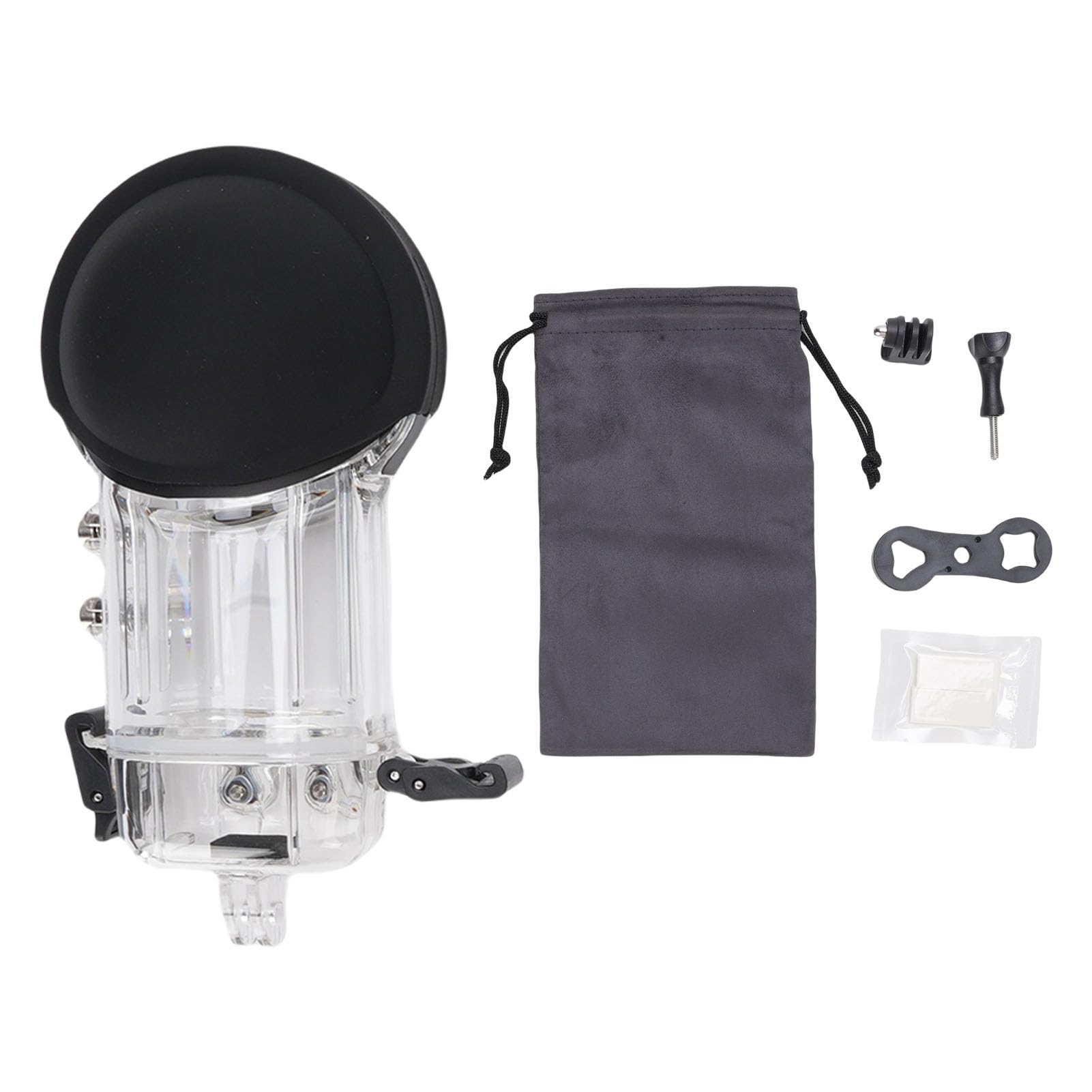 Estuche de Buceo para Cámara de Acción, Carcasa de Buceo Impermeable Subacuática de 50 M 164 Pies con Adaptador de Soporte, Estuche Protector de para Cámara de Niebla para Surf y Snorkel