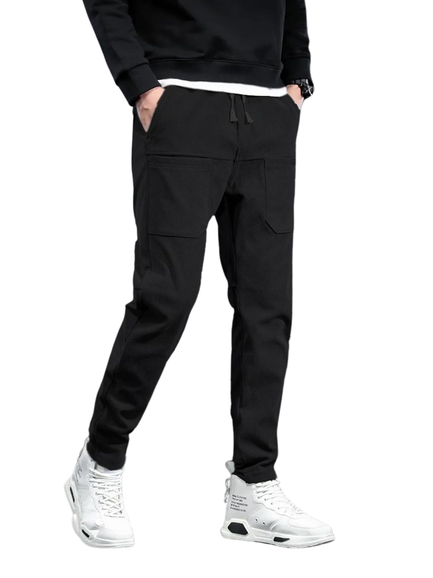 poshax Track Pant for Men || Track Pants || Plain Track Pant (Rib-Trackpant)-picture-15