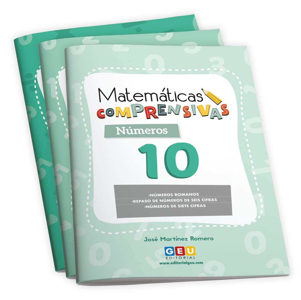 Pack Matemáticas Comprensivas 4º primaria: Cuadernos repaso Números y Cálculo | Editorial Geu (Niños de 8 a 9 años)