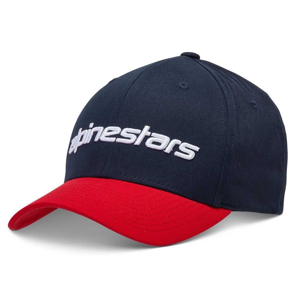 Alpinestars Men's Linear Hat Baseball Cap, Navy/Red, L-XL