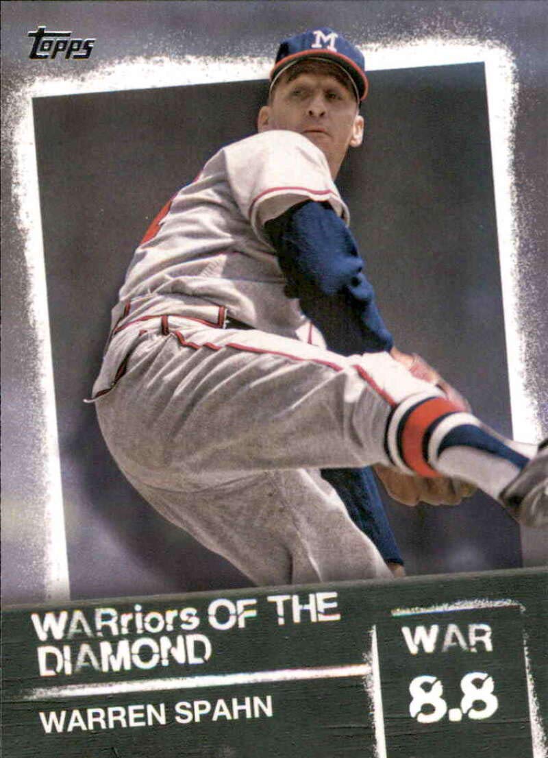Baseball MLB 2020 Topps WARriors of the Diamond #WOD-18 Warren Spahn #WOD-18 NM Near Mint Braves