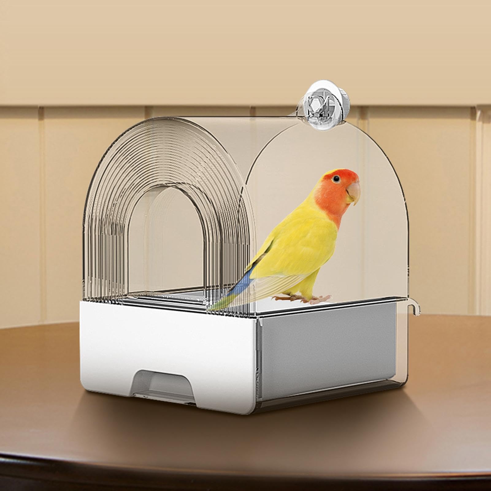 Vasca Da Bagno Per Uccelli HOSUKKO 16x16x16 Cm - Per Gabbie, Con 4 Ganci, Per Pappagalli E Piccoli Uccelli - Foto 13