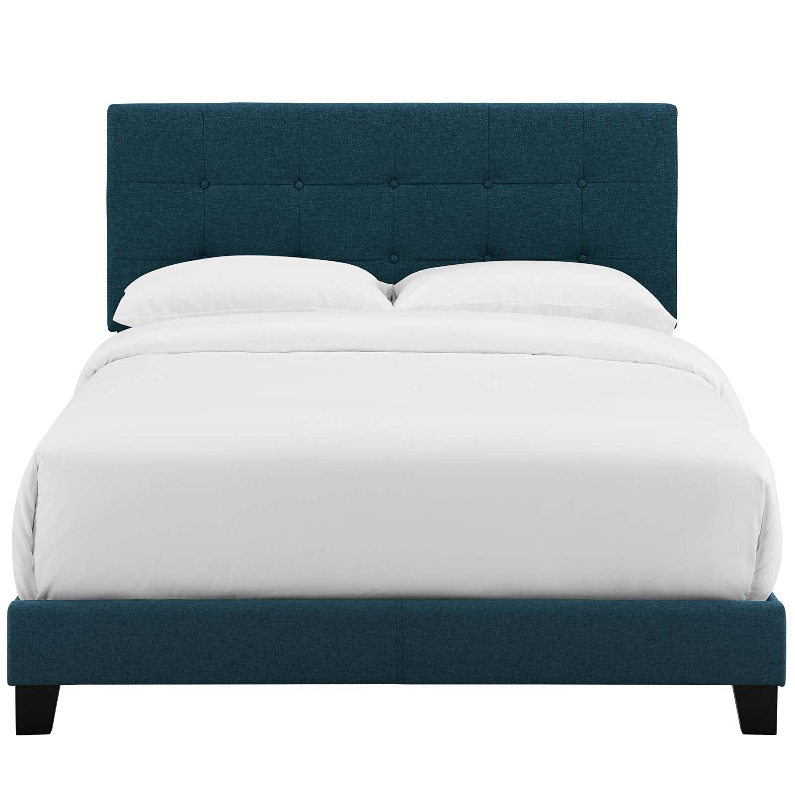 Modway Amira Tufted Fabric Upholstered Full Bed Frame With Headboard In Azure product thumbnail 7
