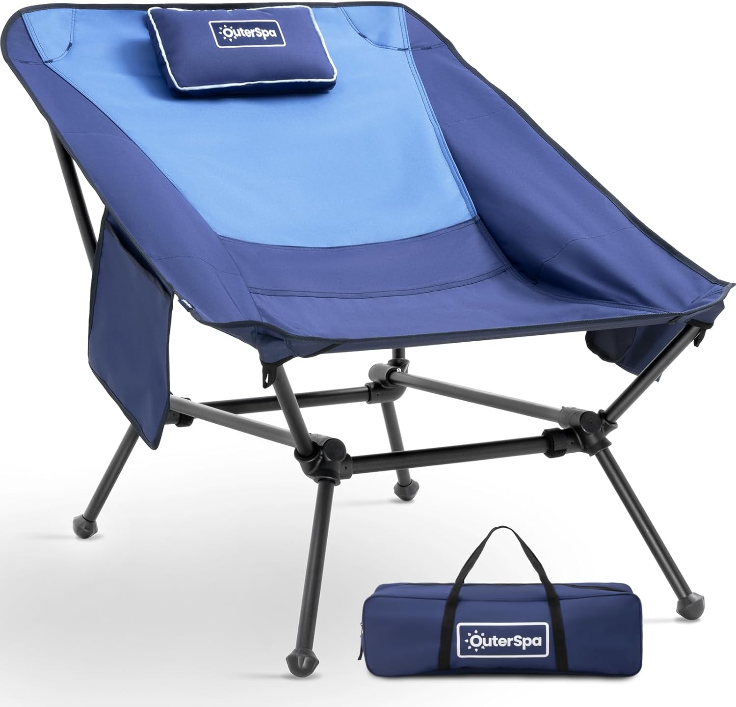 Lounge Camping Chair for Adults Aluminum Ultralight Camp Chair Reclining Comfortable Chair Mesh High Back Lawn Chair for Office,Sports,Camping,Hiking,Lawn,Picnic,Beach