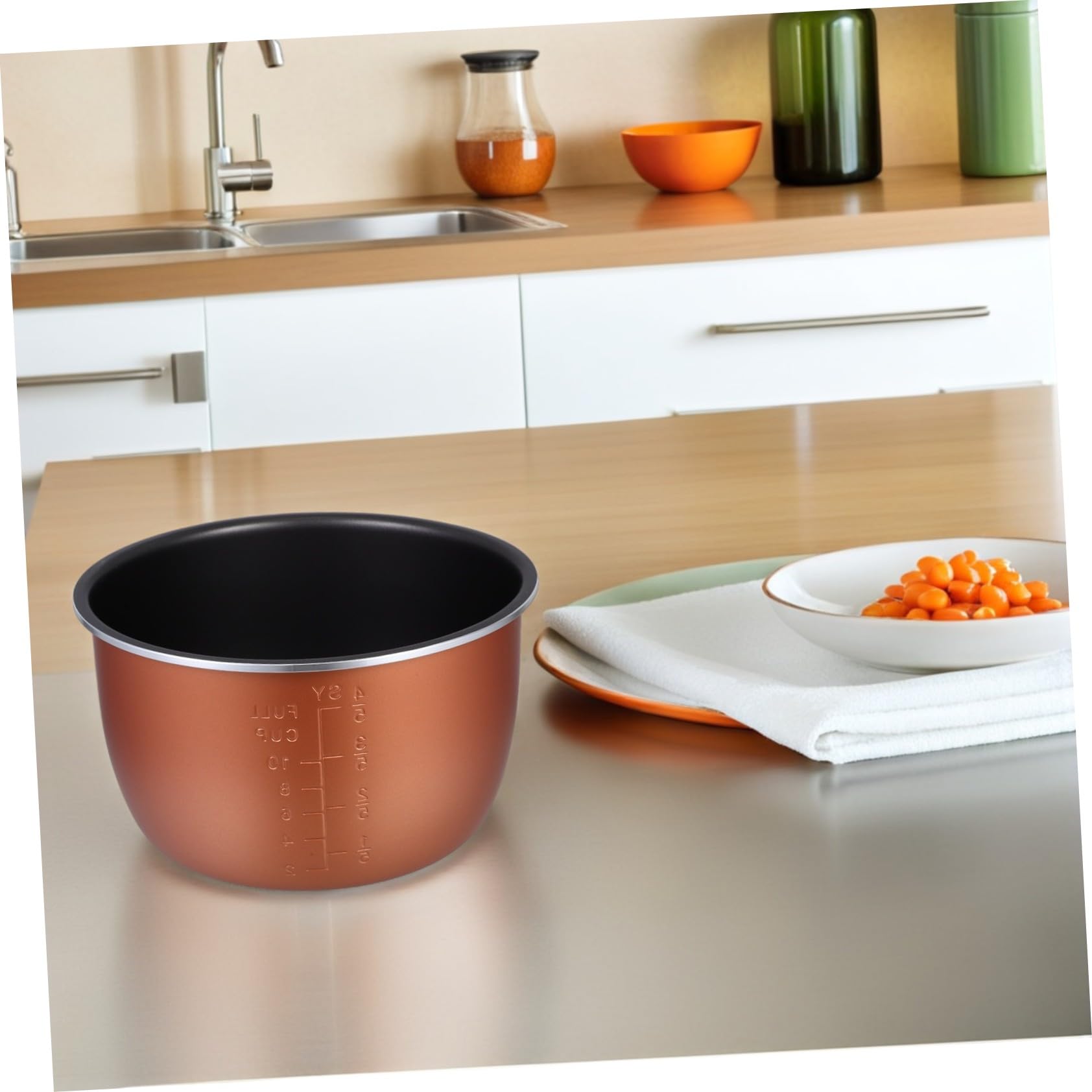Cuoci Riso Ricambio 5l in Lega di Alluminio, 2 Pezzi | Rivestimento Antiaderente, Design Ispessito, per Ricette a Riscaldamento Prolungato e Pasti Familiari Quotidiani