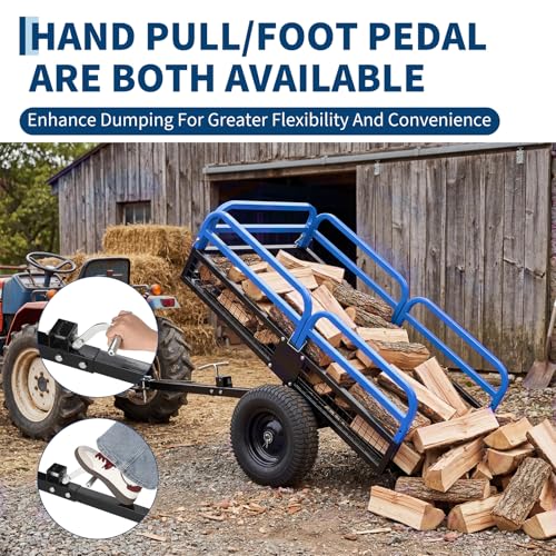 Garvee 1500 lbs Pull Behind Dump Cart