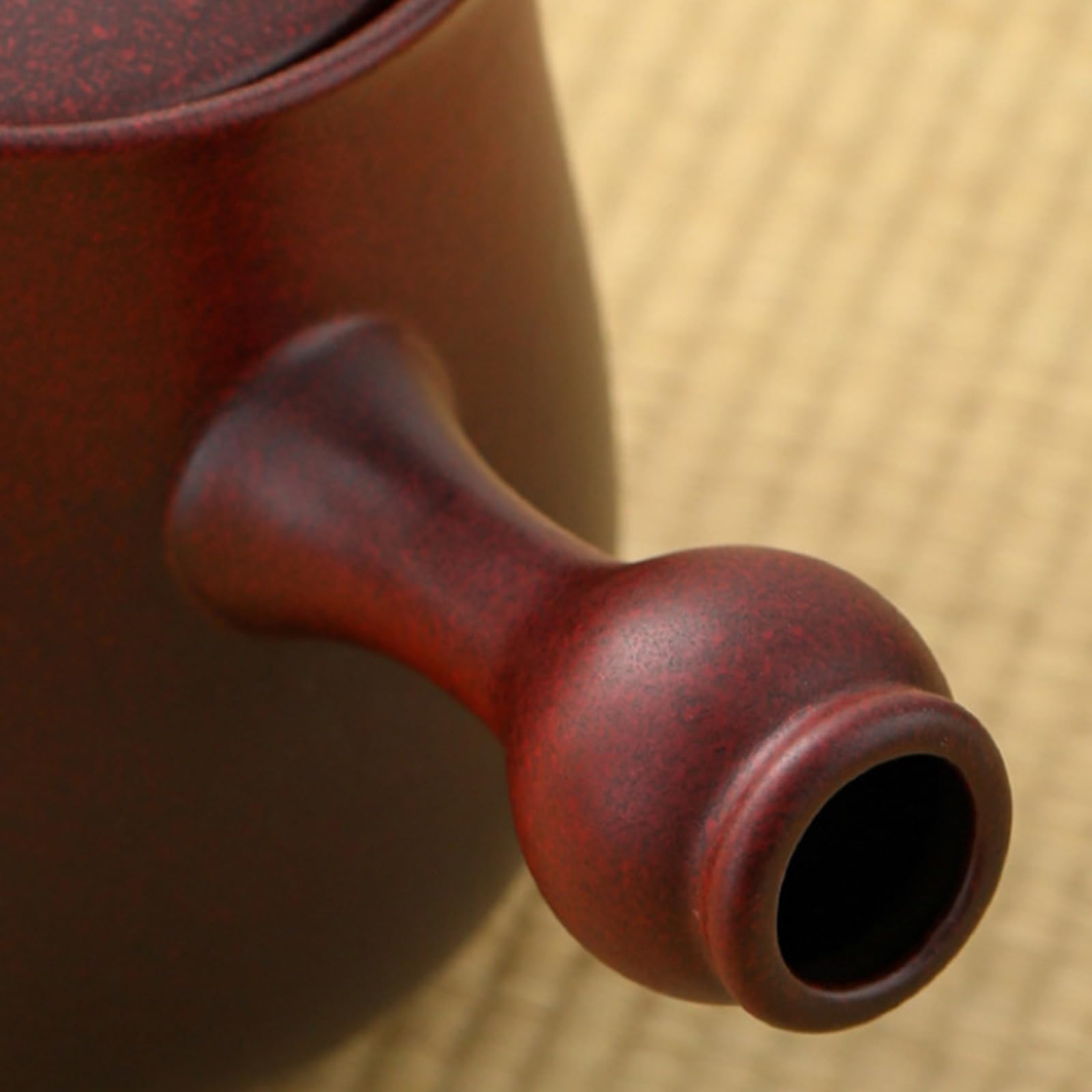 Teiera in ceramica da 1000 ml, in porcellana, con filtro e manico per foglie di tè sfuse, perfetta per campeggio, picnic e uso esterno