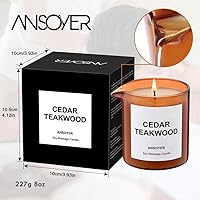 Vista 3 de Vela de aceite de masaje, aceite de masaje para terapia de masaje, loción de masaje y vela de aceite corporal, 8 onzas, regalo increíble