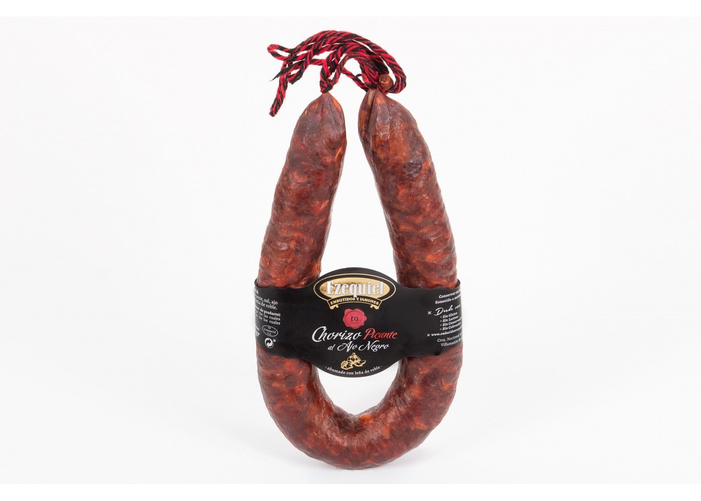 Embutidos Ezequiel Chorizo al Ajo Negro Picante 425 Gramos