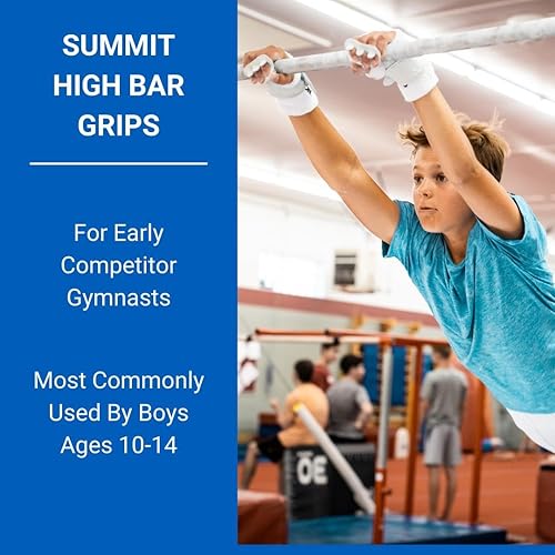 Miniatura 5 de Gibson Athletic Summit High Bar Gymnastic Grips for Boys, Durable Leather Grip for Secure Grip, Hand Grips for Early Competitor Gymnasts, Gymnastics