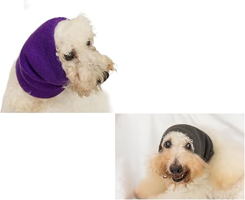 Vista 129 de Cat Head Cover Noise Protection When it Grooming Hematoma Ear Wrap for Cats Wine+Purple S