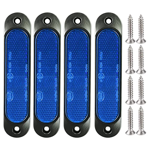 Gebildet 4Piezas Azul 12V-24V Marcador Lateral Delantero 27 LED Remolque Camión, Marcador LED Trasero Remolque Estacionamiento Intermitente Luces para Vehículo