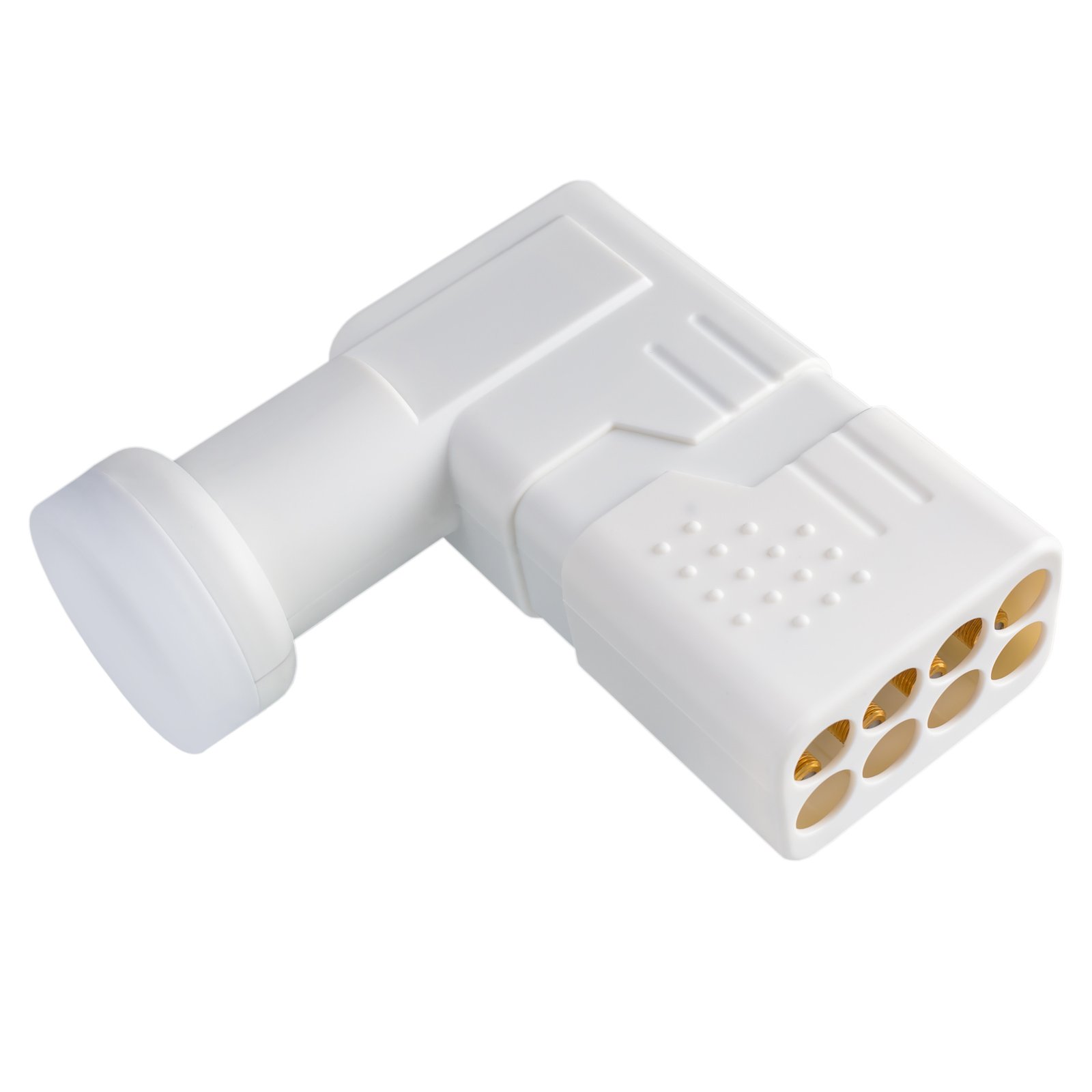 HB-DIGITAL Octo LNB Solidna Opticum Red 8 uczestników bezpośredni *** Full HD TV 3D 4K biały + ochrona przed warunkami atmosferycznymi (wyciągana) *** 16 x wtyk F pozłacany w zestawie