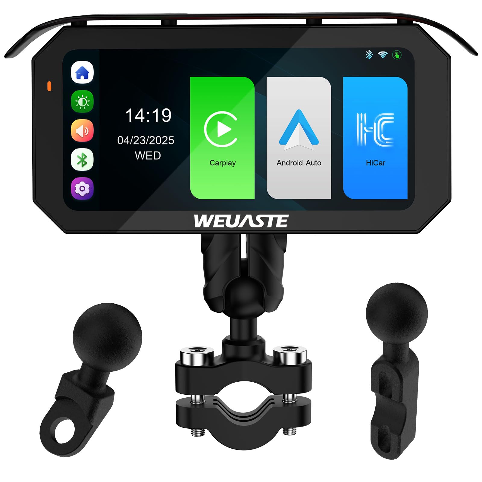 Upgrade 6.25 Inch Motorcycle Carplay GPS Navigation, Wireless CarPlay/Android Auto for Motorcycle, IPS Waterproof Touchscreen, Motorbike GPS, Bluetooth-image-34