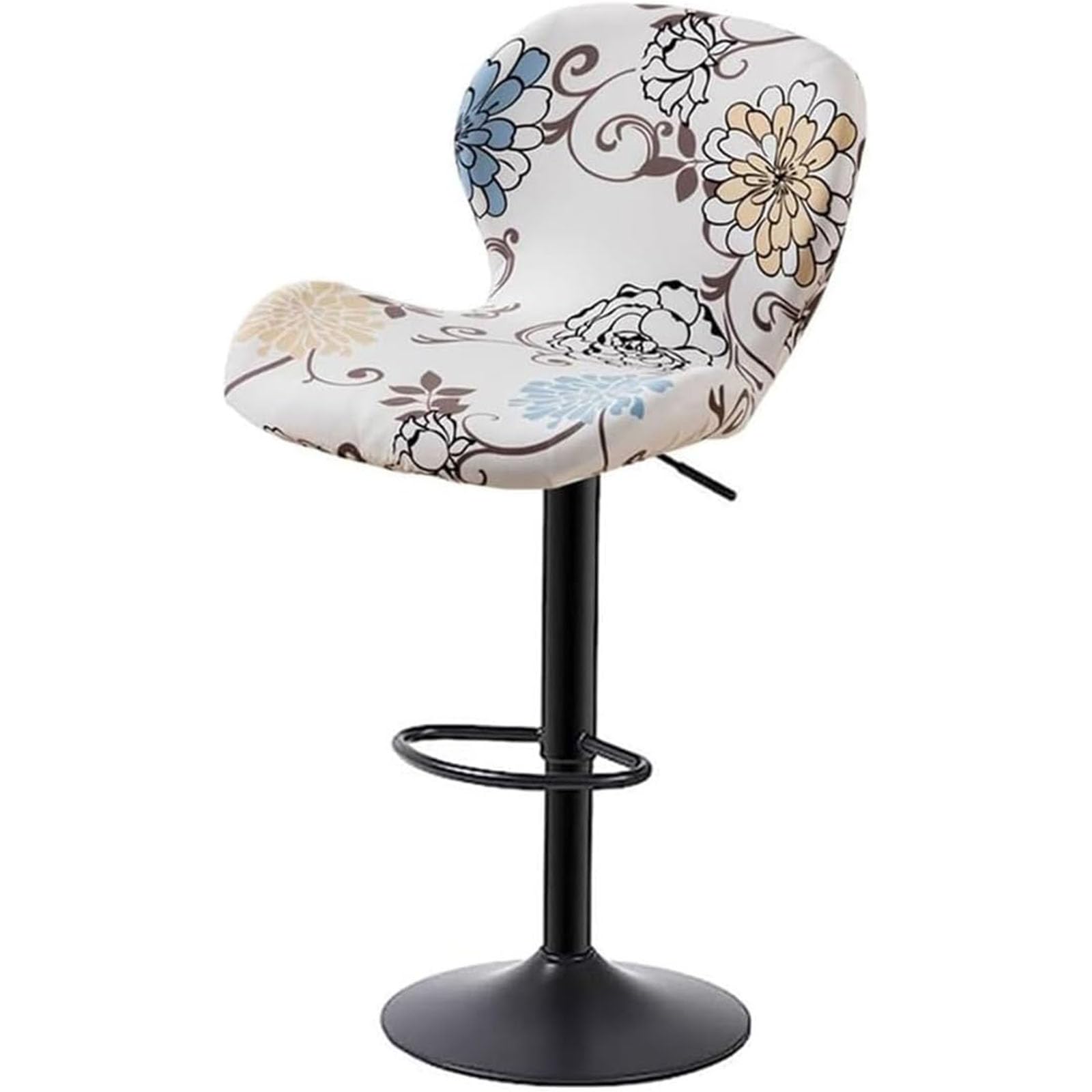 Leomix Stretch Printed Bar Stool Cover Set of 1/2/4/6, Adjustable Swivel Bar Stools Slipcover, Barstool Protector Covers for Dining Room Kitchen,T,1pack