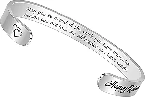 Btysun Bracelets for Women Mothers Day Bracelet Gifts from Daughter Inspirational Gifts for Women Graduation Gifts for Her Motivational Birthday Cuff Bangle Friendship Personalized Mantra Jewelry…