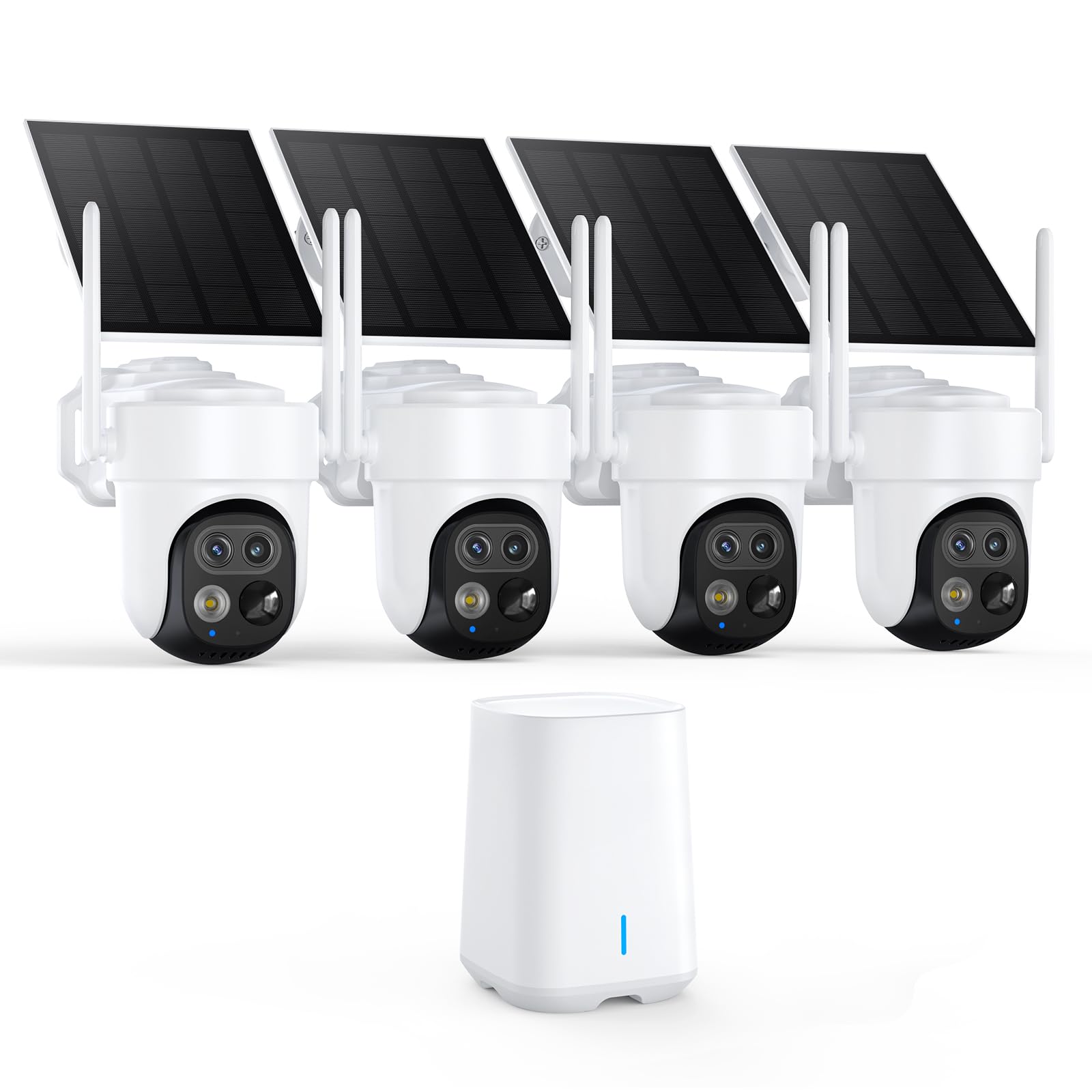PIOJER Solar Security Cameras Wireless Outdoor with NVR