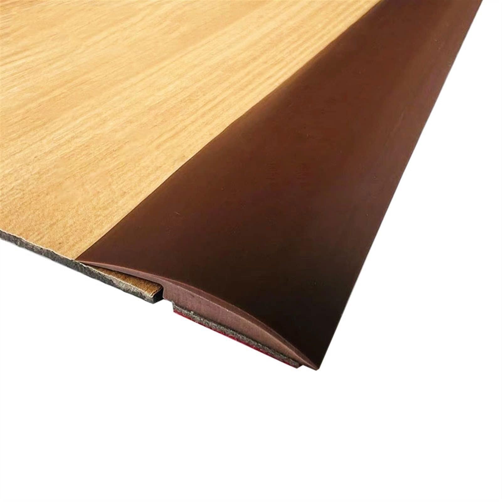 LKYJD Floor Rubber Transition Strip, Self Adhesive Carpet to Tile Transition Strip, Edging Trim Strip for Threshold Transitions with a Height 1-5mm(Coffee,5mm*5m)