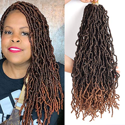 New Locs Crochet Hair 24 Inches Pre-Loop Goddess Locs Crochet Braids Wavy Soft Faux Locs Croceht Hair African Roots Dreadlocks Synthetic Braiding Hair (24 Inch, T30)