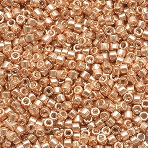 Miyuki DB-411 7.2g Galvanized Gold Delica Seed Bead, 11/0"